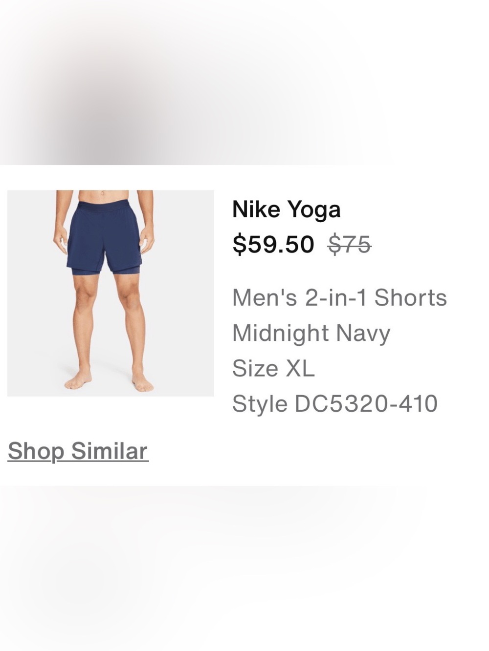 Nike Dri-FIT Shorts in Navy with White Logo